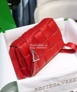 Replica Bottega Veneta BV Padded Cassette Bag in Red Lambskin 591970v 2