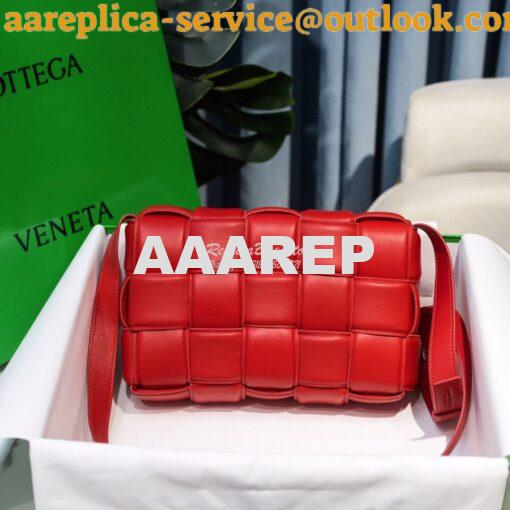 Replica Bottega Veneta BV Padded Cassette Bag in Red Lambskin 591970v 3