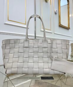 Replica Bottega Veneta BV Medium Tote In Maxi Intreccio 576828 White