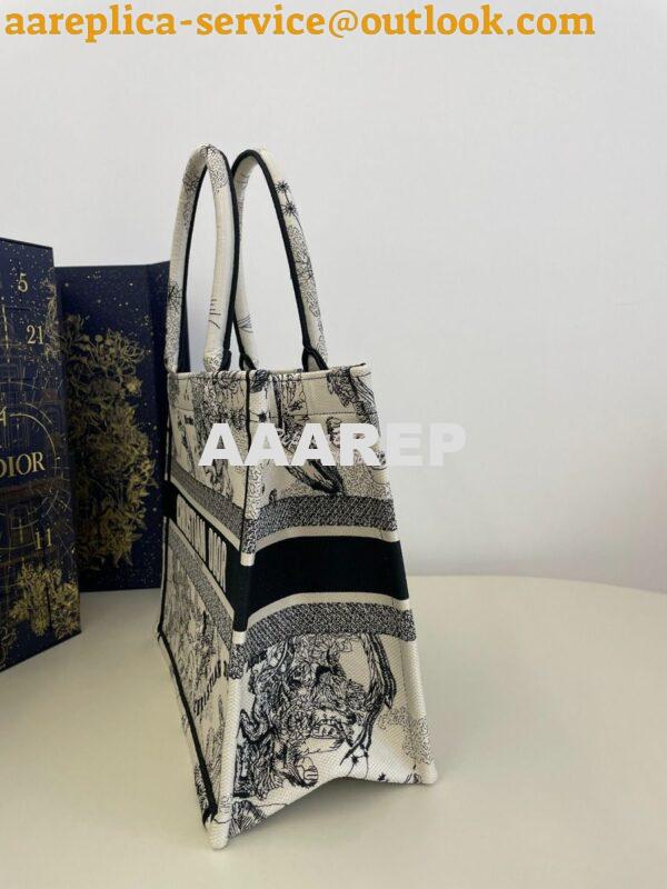 Replica Dior Book Tote bag in Latte and Black Zodiac Embroidery 4