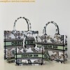 Replica Dior Mini Book Tote With Strap White and Pastel Midnight Blue 12