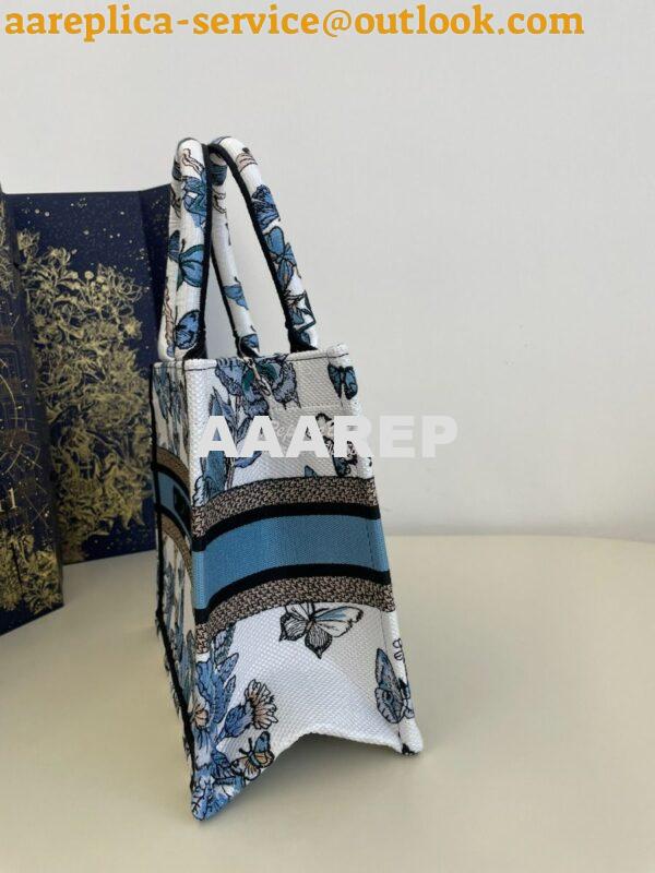 Replica Dior Book Tote bag in White and Pastel Midnight Blue Toile de 15