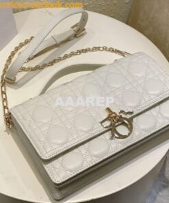 Replica Dior Miss Dior Top Handle Bag Cannage Lambskin M0997 Ivory 2