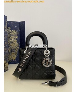 Replica Dior My ABCdior Lady Dior Bag M0538 Silver Hardware Black Cann