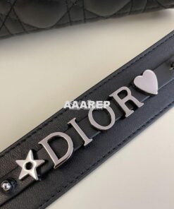 Replica Dior My ABCdior Lady Dior Bag M0538 Silver Hardware Black Cann 2