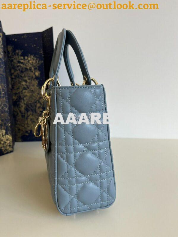 Replica Dior My ABCdior Lady Dior Bag M0538 CloudBlue Cannage Lambskin 2