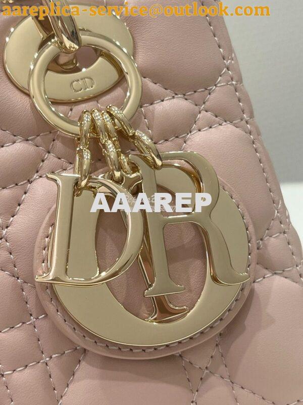 Replica Dior My ABCdior Lady Dior Bag M0538 Powder Pink Cannage Lambsk 3