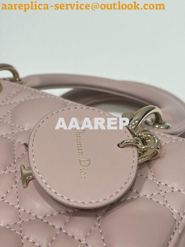 Replica Dior My ABCdior Lady Dior Bag M0538 Powder Pink Cannage Lambsk 5