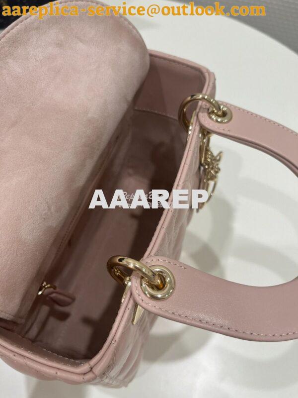 Replica Dior My ABCdior Lady Dior Bag M0538 Powder Pink Cannage Lambsk 6