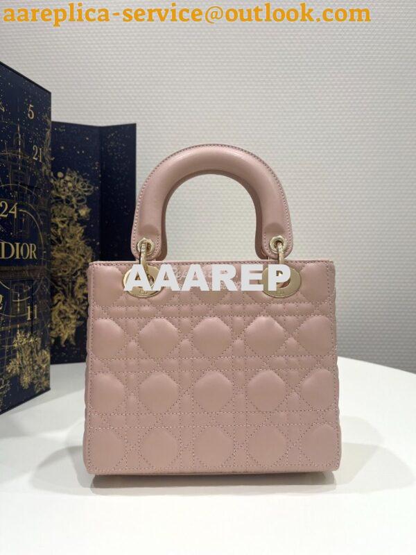 Replica Dior My ABCdior Lady Dior Bag M0538 Powder Pink Cannage Lambsk 8