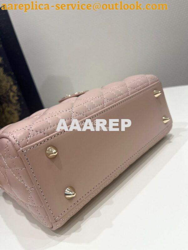 Replica Dior My ABCdior Lady Dior Bag M0538 Powder Pink Cannage Lambsk 9