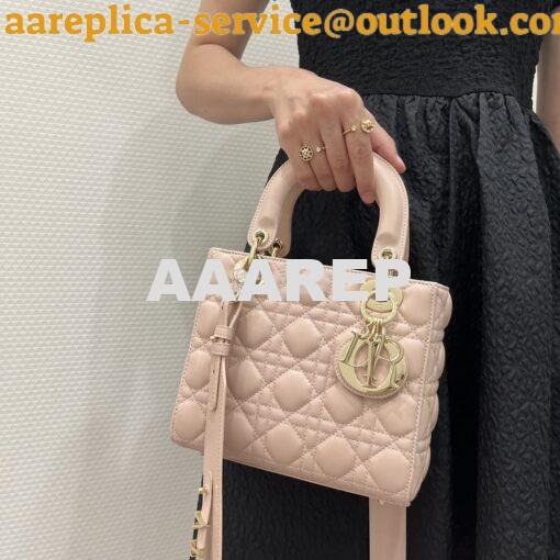 Replica Dior My ABCdior Lady Dior Bag M0538 Powder Pink Cannage Lambsk 10