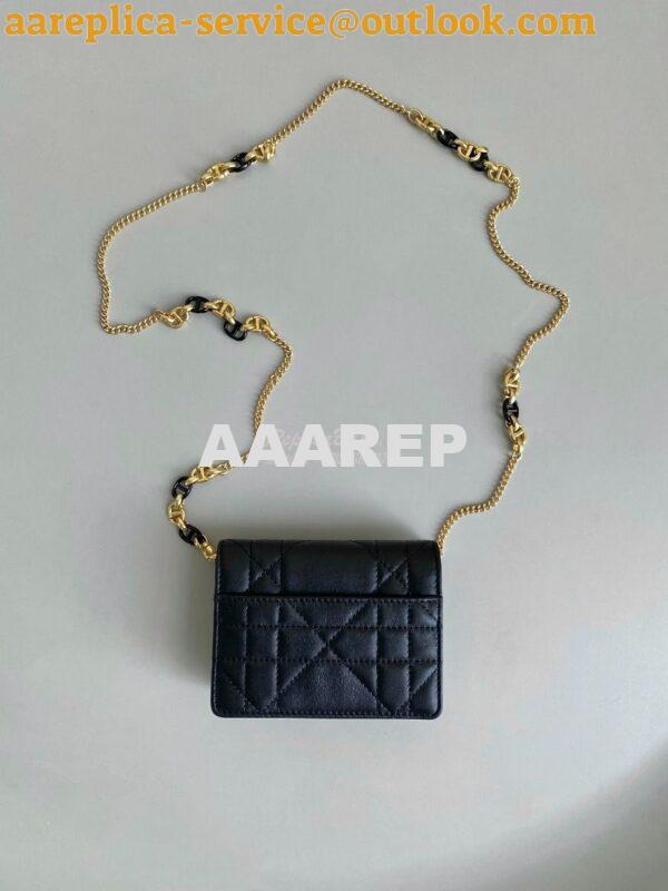 Replica Dior Miss Caro Micro Bag Black Macrocannage Lambskin S5170U 7