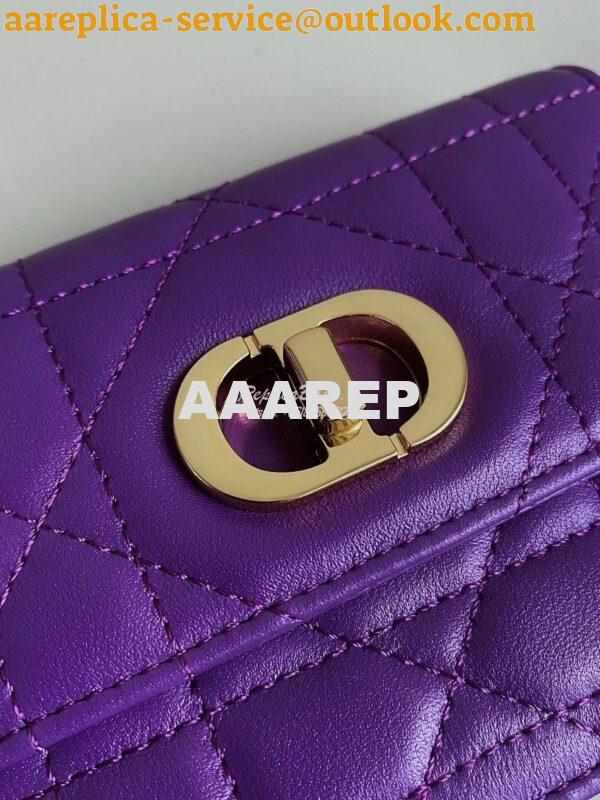 Replica Dior Miss Caro Micro Bag Purple Macrocannage Lambskin S5170U 5