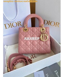 Replica Dior My ABCdior Lady Dior Bag M0538 Antique Pink Cannage Lambs