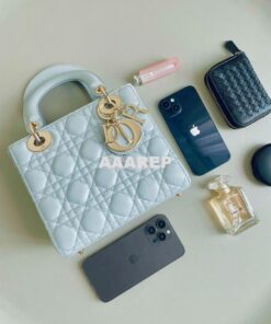 Replica Dior My ABCdior Lady Dior Bag M0538 Placid Blue Cannage Lambsk 2