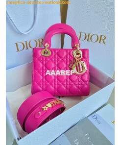 Replica Dior My ABCdior Lady Dior Bag M0538 Rani Pink Cannage Lambskin