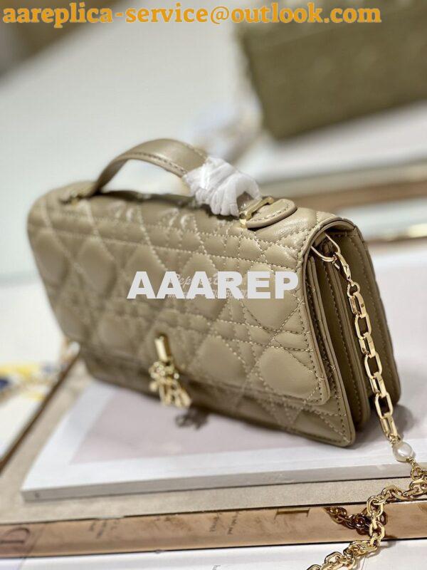 Replica Dior Miss Dior Mini Bag Sand Cannage Lambskin S0980O 5