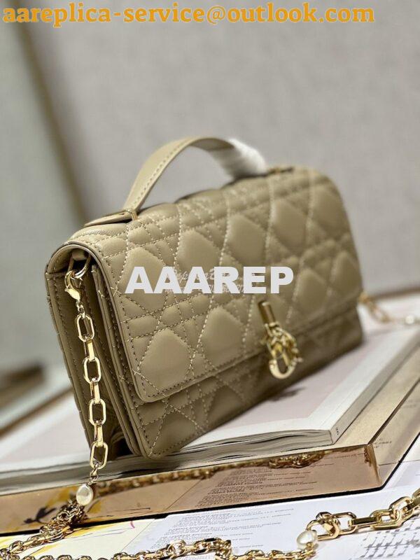 Replica Dior Miss Dior Mini Bag Sand Cannage Lambskin S0980O 6