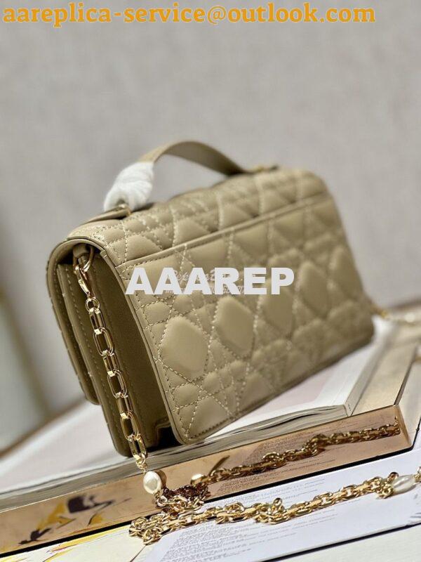 Replica Dior Miss Dior Mini Bag Sand Cannage Lambskin S0980O 7