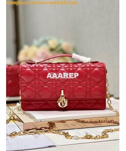 Replica Dior Miss Dior Mini Bag Red Cannage Lambskin S0980O