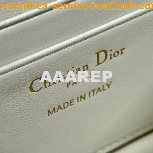 Replica Dior Miss Dior Mini Bag Latte Cannage Lambskin S0980O 9