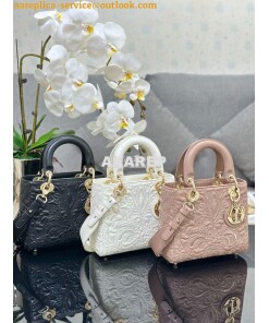 Replica Dior Small Lady Dior My ABCdior Bag Latte Quilted-Effect Lambs