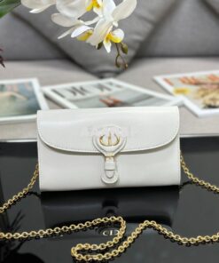 Replica Dior Bobby East-west Pouch With Chain Latte Smooth Calfskin S5 2