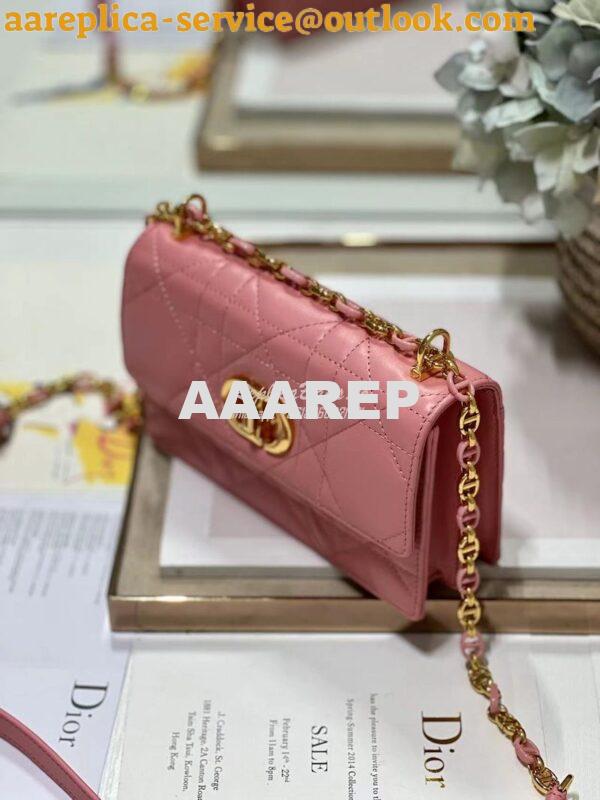 Replica Dior Miss Caro Mini Bag Macrocannage Lambskin S5169U Light Pin 2