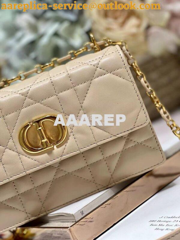 Replica Dior Miss Caro Mini Bag Macrocannage Lambskin S5169U Caramel B 2