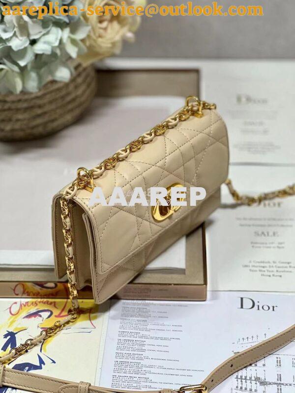 Replica Dior Miss Caro Mini Bag Macrocannage Lambskin S5169U Caramel B 3