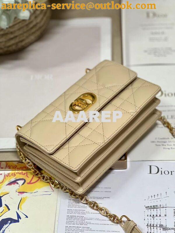 Replica Dior Miss Caro Mini Bag Macrocannage Lambskin S5169U Caramel B 5