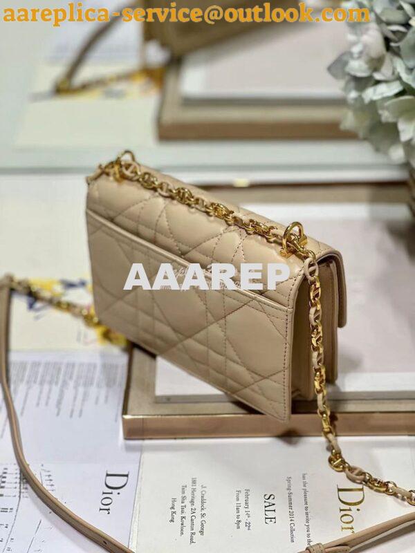 Replica Dior Miss Caro Mini Bag Macrocannage Lambskin S5169U Caramel B 6