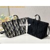 Replica Dior Mini Lady Dior Black Satin Embroidered with Turquoise Bea 11