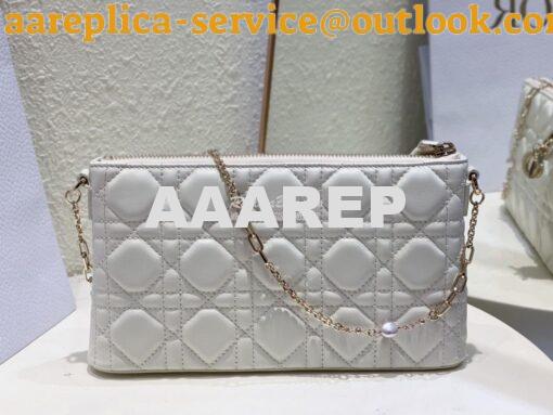 Replica Dior Midi Mini Bag Cannage Lambskin S6006 Latte 2