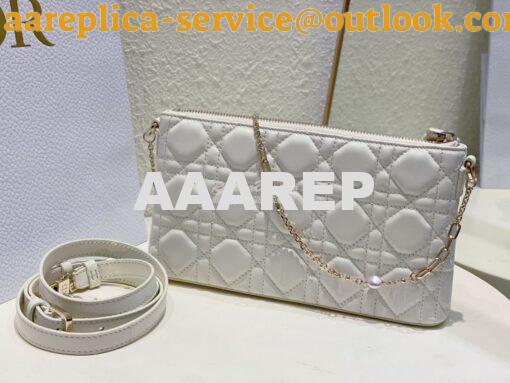 Replica Dior Midi Mini Bag Cannage Lambskin S6006 Latte 3