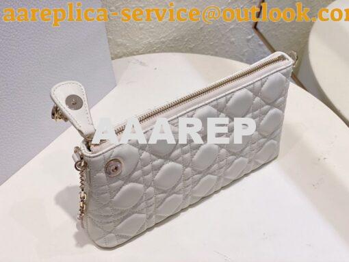 Replica Dior Midi Mini Bag Cannage Lambskin S6006 Latte 4