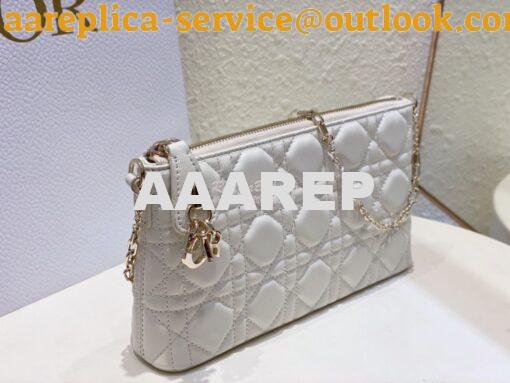 Replica Dior Midi Mini Bag Cannage Lambskin S6006 Latte 5