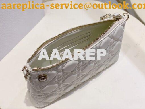 Replica Dior Midi Mini Bag Cannage Lambskin S6006 Latte 7