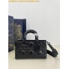 Replica Dior Medium Lady D-Sire My ABCDior Bag Black Macrocannage Crin 13