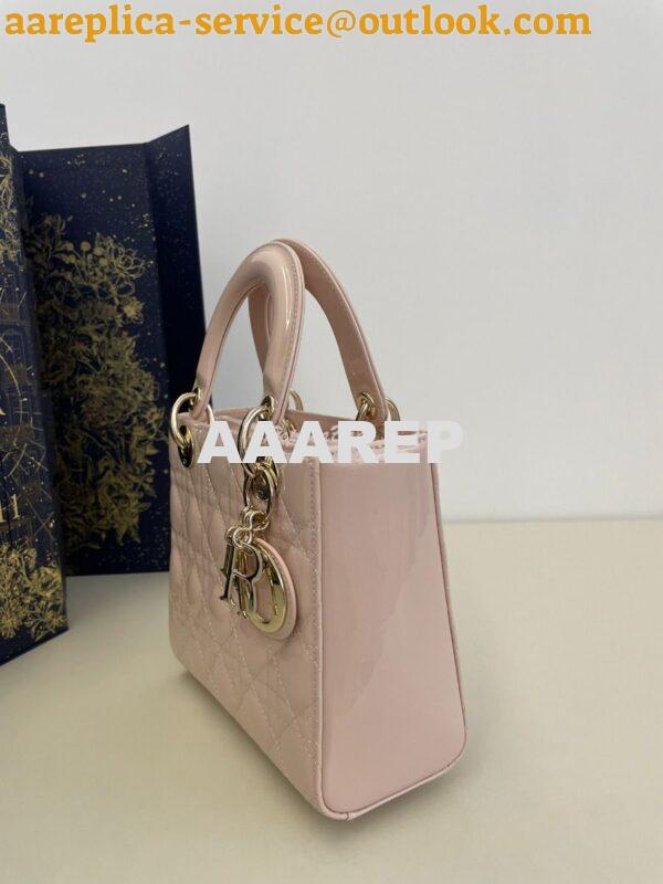 Replica Dior My ABCdior Lady Dior Bag Patent Calfskin M0538 Powder Pin 3