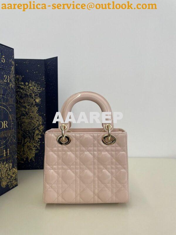 Replica Dior My ABCdior Lady Dior Bag Patent Calfskin M0538 Powder Pin 8