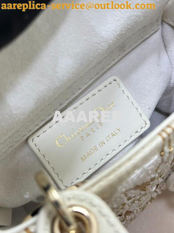 Replica Dior Limited Edition Micro Lady Dior Bag Lambskin and Satin Be 8