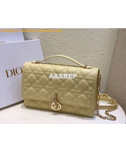 Replica Dior Miss Dior Top Handle Bag Cannage Lambskin M0997 Pastel Ye