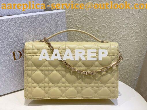 Replica Dior Miss Dior Top Handle Bag Cannage Lambskin M0997 Pastel Ye 6