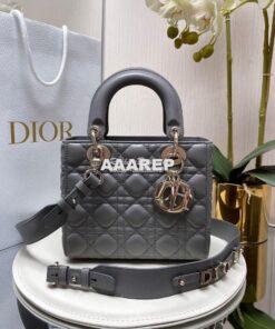 Replica Dior My ABCdior Lady Dior Bag Lambskin M0538 Gray 2