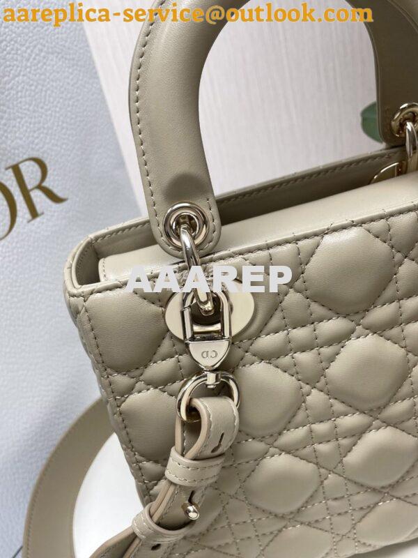 Replica Dior My ABCdior Lady Dior Bag Lambskin M0538 Natural 4