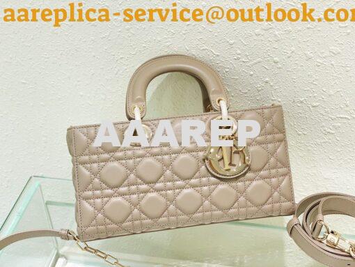 Replica Dior Lady D-Joy Bag Sand Beige Cannage Lambskin M0540O 2