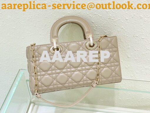 Replica Dior Lady D-Joy Bag Sand Beige Cannage Lambskin M0540O 7