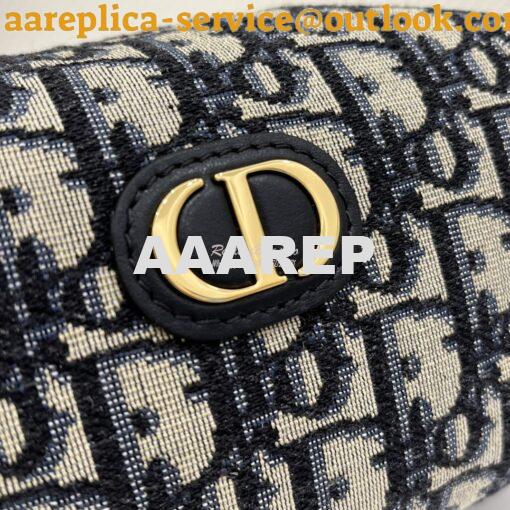 Replica Dior 30 Montaigne Vénus Pouch Blue Oblique Jacquard S2146U 3